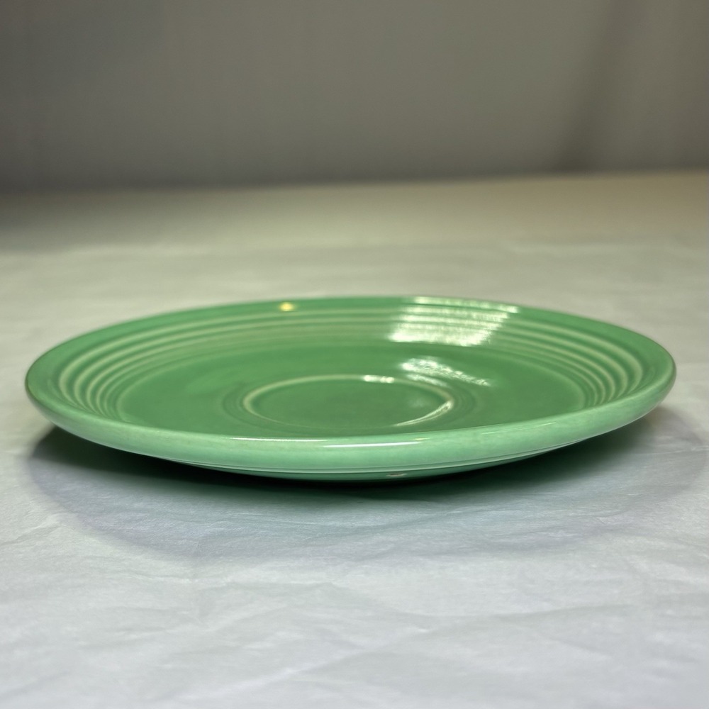 Vintage Fiestaware Fiesta 6" Saucer Forest Green Homer Laughlin - USA Made 1936- - Picture 2 of 6